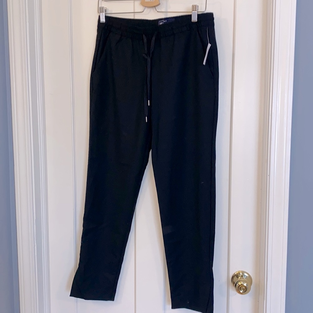 NWT Gap wool/poly blend dress pants elasticwaist drawstring side/back pockets 6R